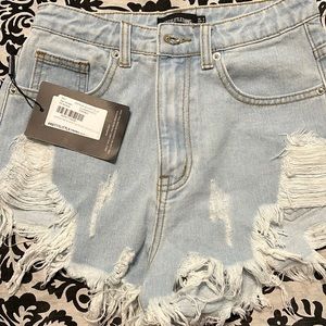 blue jean shorts *NEVER WORN